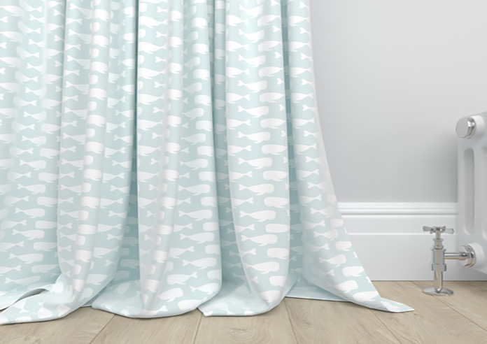 Whaling Around, Aqua - Made to Measure Curtains - Image 6